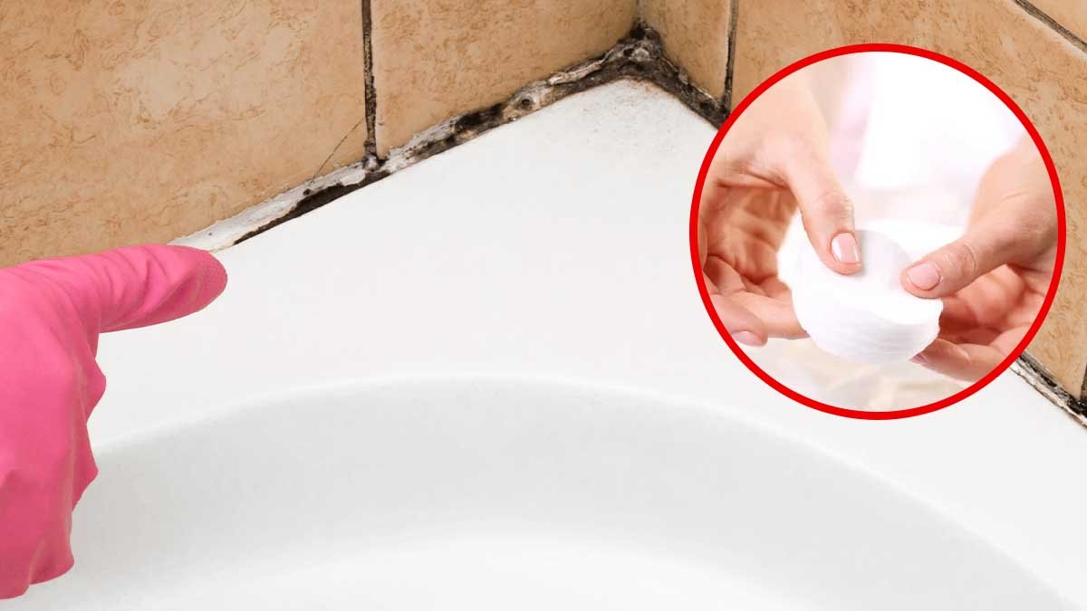 de simples boules de coton peuvent bannir les moisissures de la salle de bain en moins de 15 minutes