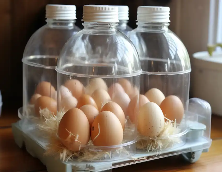 homemade egg incubator using a water bottle 1 1